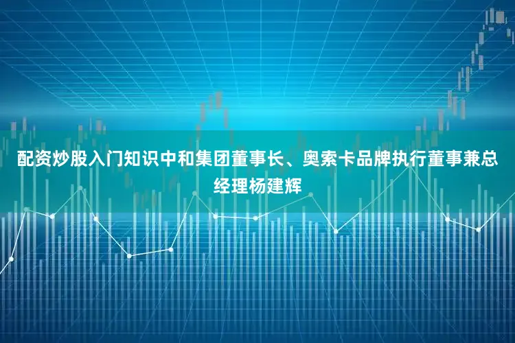 配资炒股入门知识中和集团董事长、奥索卡品牌执行董事兼总经理杨建辉